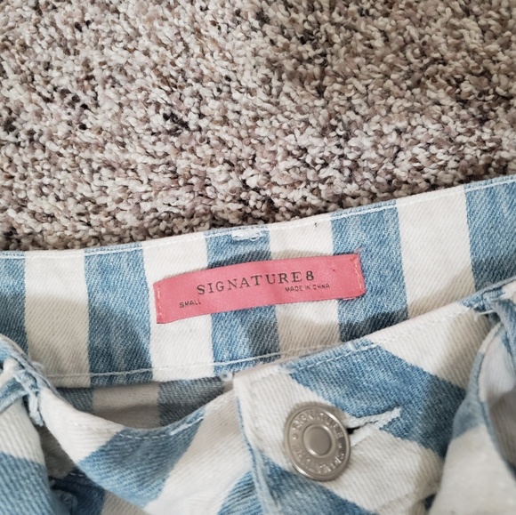 Signature blue and white striped size small skirt - Picture 3 of 4